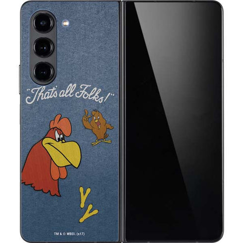 Looney Tunes Foghorn Leghorn Thats All Folks Galaxy Z Fold5 5G Skin